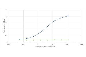Binding curve of anti-CD155 antibody 3F1 (ABIN7072567) to recombinant mouse CD155 Fc-Fusion Protein.