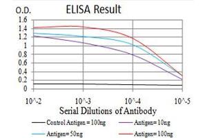 Black line: Control Antigen (100 ng), Purple line: Antigen(10 ng), Blue line: Antigen (50 ng), Red line: Antigen (100 ng),