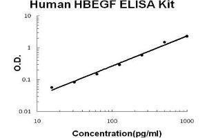 Human HBEGF PicoKine ELISA Kit standard curve