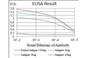 Black line: Control Antigen (100 ng), Purple line: Antigen(10 ng), Blue line: Antigen (50 ng), Red line: Antigen (100 ng),