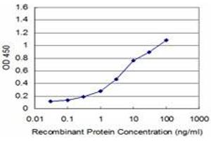 Detection limit for recombinant GST tagged YBX1 is approximately 0.