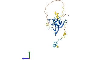 AlphaFold protein structure predicition of Mouse Recombinant Mvb12a Protein, UniprotID Q78HU3
