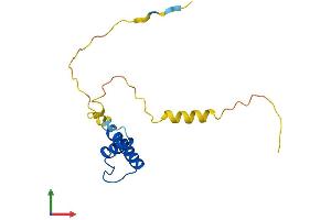 AlphaFold protein structure predicition of Human Recombinant ID2 Protein, UniprotID Q02363