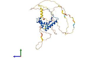 AlphaFold protein structure predicition of Mouse Recombinant Sox3 Protein, UniprotID P53784