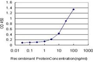 Detection limit for recombinant GST tagged TLR7 is approximately 1ng/ml as a capture antibody. (TLR7 anticorps  (AA 27-126))