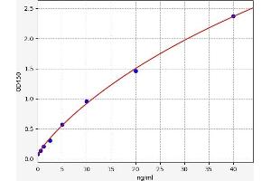 Typical standard curve (Butyrylcholinesterase Kit ELISA)