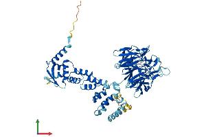 AlphaFold protein structure predicition of Human Recombinant IPP Protein, UniprotID Q9Y573