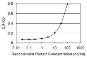 Detection limit for recombinant GST tagged APPBP2 is 1 ng/ml as a capture antibody. (APPBP2 anticorps  (AA 486-585))