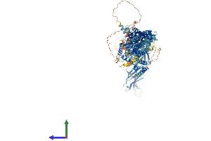 AlphaFold protein structure predicition of Human Recombinant CADPS2 Protein, UniprotID Q86UW7