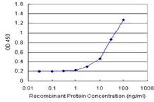 Sandwich ELISA detection sensitivity ranging from 1 ng/mL to 100 ng/mL. (EDN3 (Humain) Matched Antibody Pair)