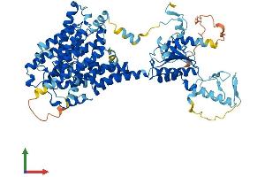 AlphaFold protein structure predicition of Human Recombinant SLC26A3 Protein, UniprotID P40879