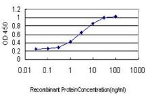 Detection limit for recombinant GST tagged NRG2 is approximately 0.