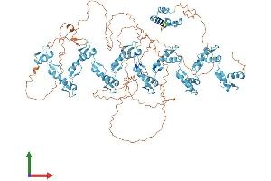 AlphaFold protein structure predicition of Human Recombinant ZNF658 Protein, UniprotID Q5TYW1