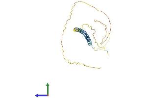 AlphaFold protein structure predicition of Human Recombinant TCEAL4 Protein, UniprotID Q96EI5