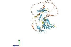 AlphaFold protein structure predicition of Human Recombinant FIZ1 Protein, UniprotID Q96SL8