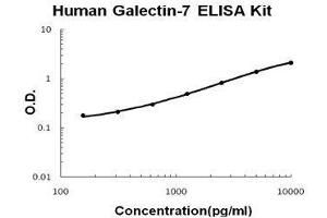 Human Galectin-7 PicoKine ELISA Kit standard curve (LGALS7 Kit ELISA)