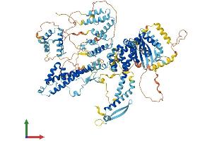 AlphaFold protein structure predicition of Mouse Recombinant Sin3b Protein, UniprotID Q62141