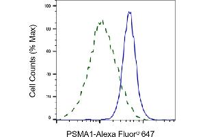 Validation of PSMA1 knockdown using flow cytometry.