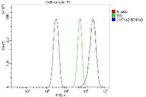 Flow Cytometry analysis of HEPA1-6 cells using anti-Cytochrome P450 1A2/Cyp1a2 antibody (ABIN7600376).