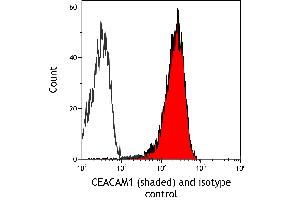 Flow Cytometry (FACS) image for anti-Carcinoembryonic Antigen-Related Cell Adhesion Molecule 1 (CEACAM1) (AA 35-141) antibody (ABIN7455130)