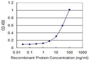 Detection limit for recombinant GST tagged PKHD1L1 is 1 ng/ml as a capture antibody. (PKHD1L1 anticorps  (AA 4105-4186))