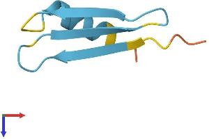 AlphaFold protein structure predicition of Human Recombinant KTN1-AS1 Protein, UniprotID Q86SY8