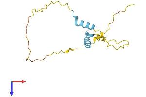 AlphaFold protein structure predicition of Human Recombinant HCFC1R1 Protein, UniprotID Q9NWW0