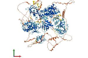 AlphaFold protein structure predicition of Mouse Recombinant Arap3 Protein, UniprotID Q8R5G7