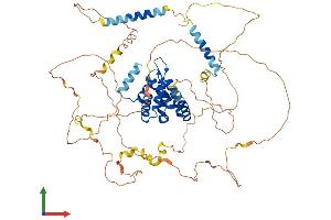 AlphaFold protein structure predicition of Human Recombinant EPN3 Protein, UniprotID Q9H201