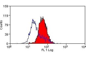 Flow Cytometry (FACS) image for anti-Fas Ligand (TNF Superfamily, Member 6) (FASL) antibody (FITC) (ABIN614573) (FASL anticorps  (FITC))