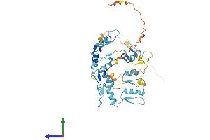 AlphaFold protein structure predicition of Mouse Recombinant Gtf3a Protein, UniprotID Q8VHT7