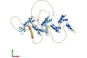 AlphaFold protein structure predicition of Human Recombinant ZFP37 Protein, UniprotID Q9Y6Q3