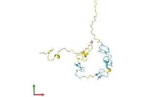 AlphaFold protein structure predicition of Human Recombinant ZCCHC13 Protein, UniprotID Q8WW36