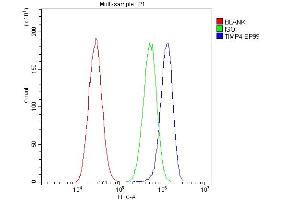 Flow Cytometry analysis of A549 cells using anti-TIMP4 antibody (ABIN5518879). (TIMP4 anticorps  (AA 174-224))