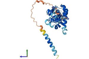 AlphaFold protein structure predicition of Human Recombinant ORC6 Protein, UniprotID Q9Y5N6
