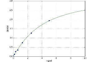 A typical standard curve (Caspase 8 Kit ELISA)