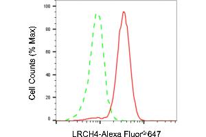 Flow cytometric analysis of LRCH4 expression in HT- cells using LRCH4 antibody (ABIN7799256), 1:2,000). (LRCH4 anticorps)