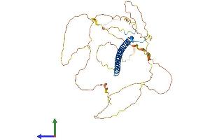 AlphaFold protein structure predicition of Human Recombinant FOS Protein, UniprotID P01100