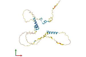 AlphaFold protein structure predicition of Human Recombinant FAM110A Protein, UniprotID Q9BQ89
