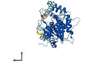AlphaFold protein structure predicition of Mouse Recombinant B3gnt8 Protein, UniprotID Q8R3I9