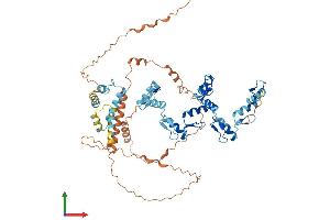 AlphaFold protein structure predicition of Human Recombinant ZKSCAN8 Protein, UniprotID Q15776