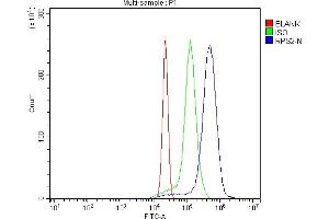 Flow Cytometry analysis of U937 cells using anti-RPS2 antibody (ABIN7601997). (RPS2 anticorps  (AA 54-293))
