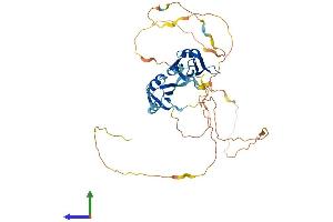AlphaFold protein structure predicition of Human Recombinant DAZAP1 Protein, UniprotID Q96EP5