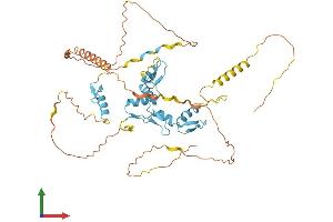 AlphaFold protein structure predicition of Human Recombinant MAZ Protein, UniprotID P56270