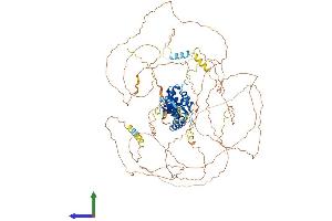 AlphaFold protein structure predicition of Mouse Recombinant E2f7 Protein, UniprotID Q6S7F2