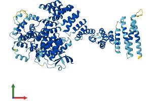 AlphaFold protein structure predicition of Human Recombinant TTC27 Protein, UniprotID Q6P3X3