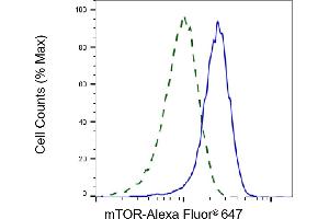 Validation of mTOR knockdown using flow cytometry. (Recombinant MTOR anticorps)