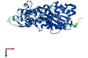 AlphaFold protein structure predicition of Human Recombinant ACTRT1 Protein, UniprotID Q8TDG2