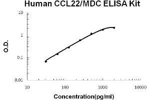 Human CCL22/MDC PicoKine ELISA Kit standard curve (CCL22 Kit ELISA)