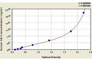 Typical Standard Curve (CA2 Kit ELISA)